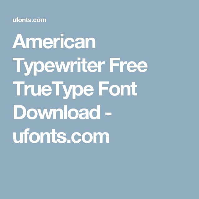 american typewriter font for docs